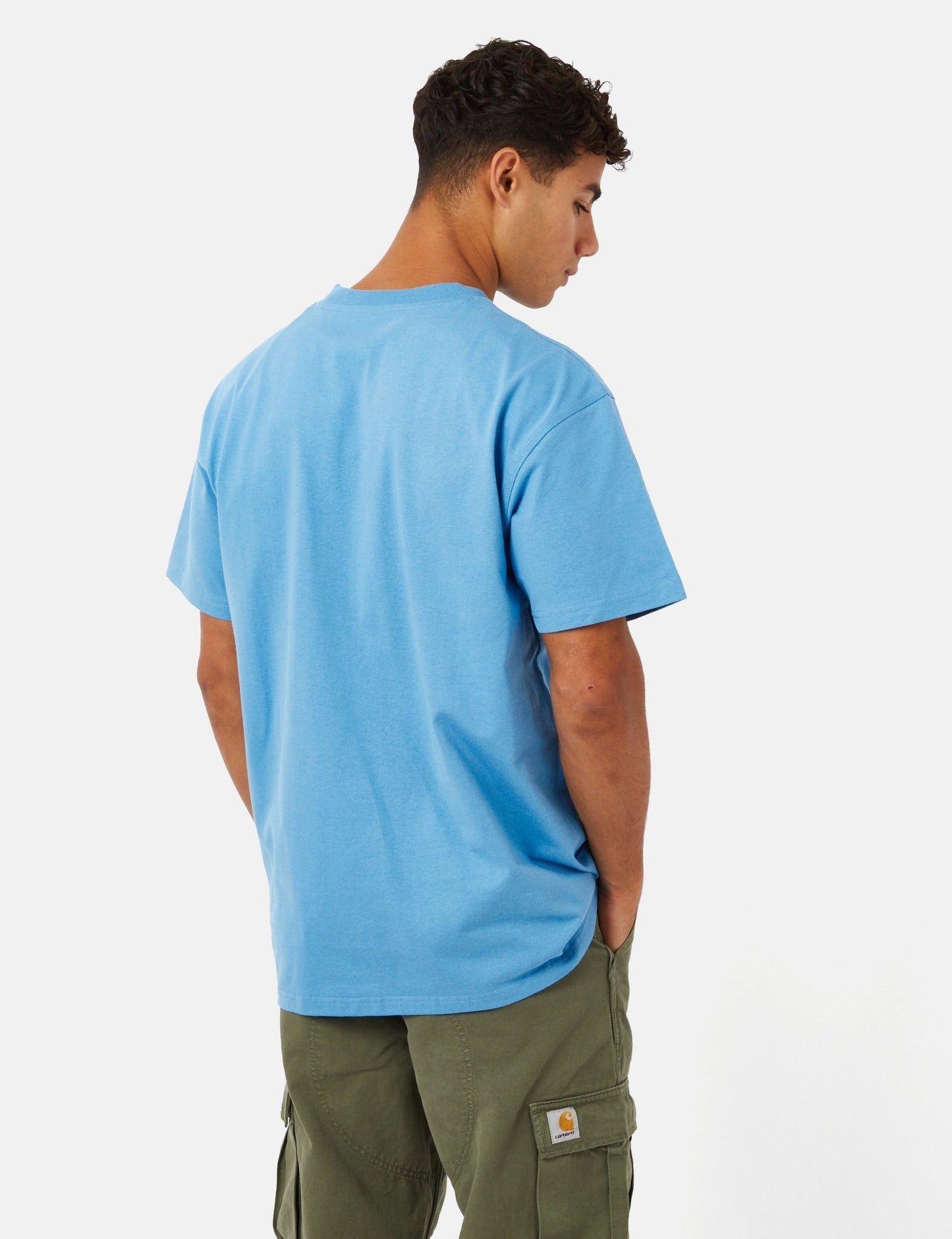 American Script T-Shirt (Bio) - Piscine Blue