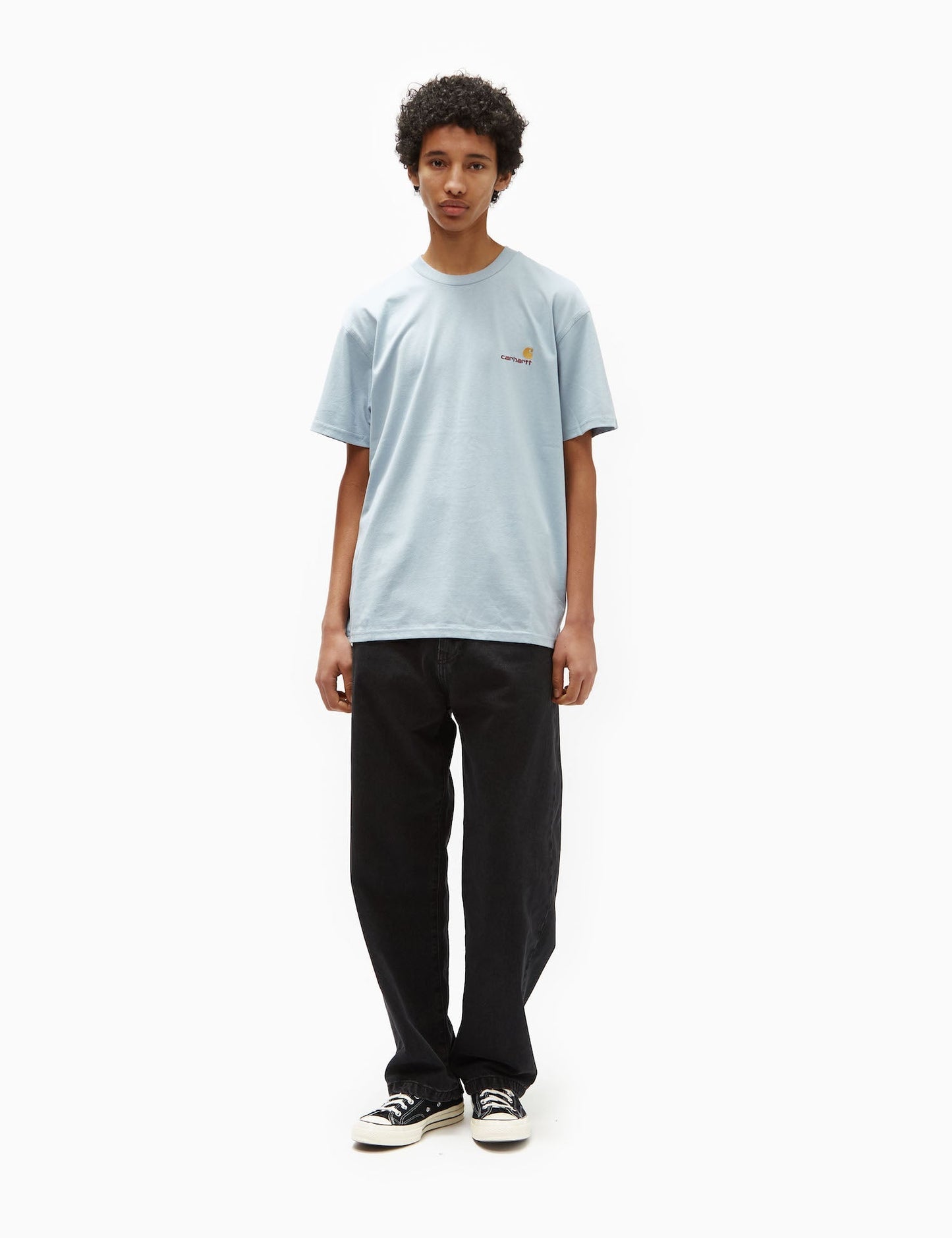 T-Shirt American Script (Loose Fit) - Frosted Blue