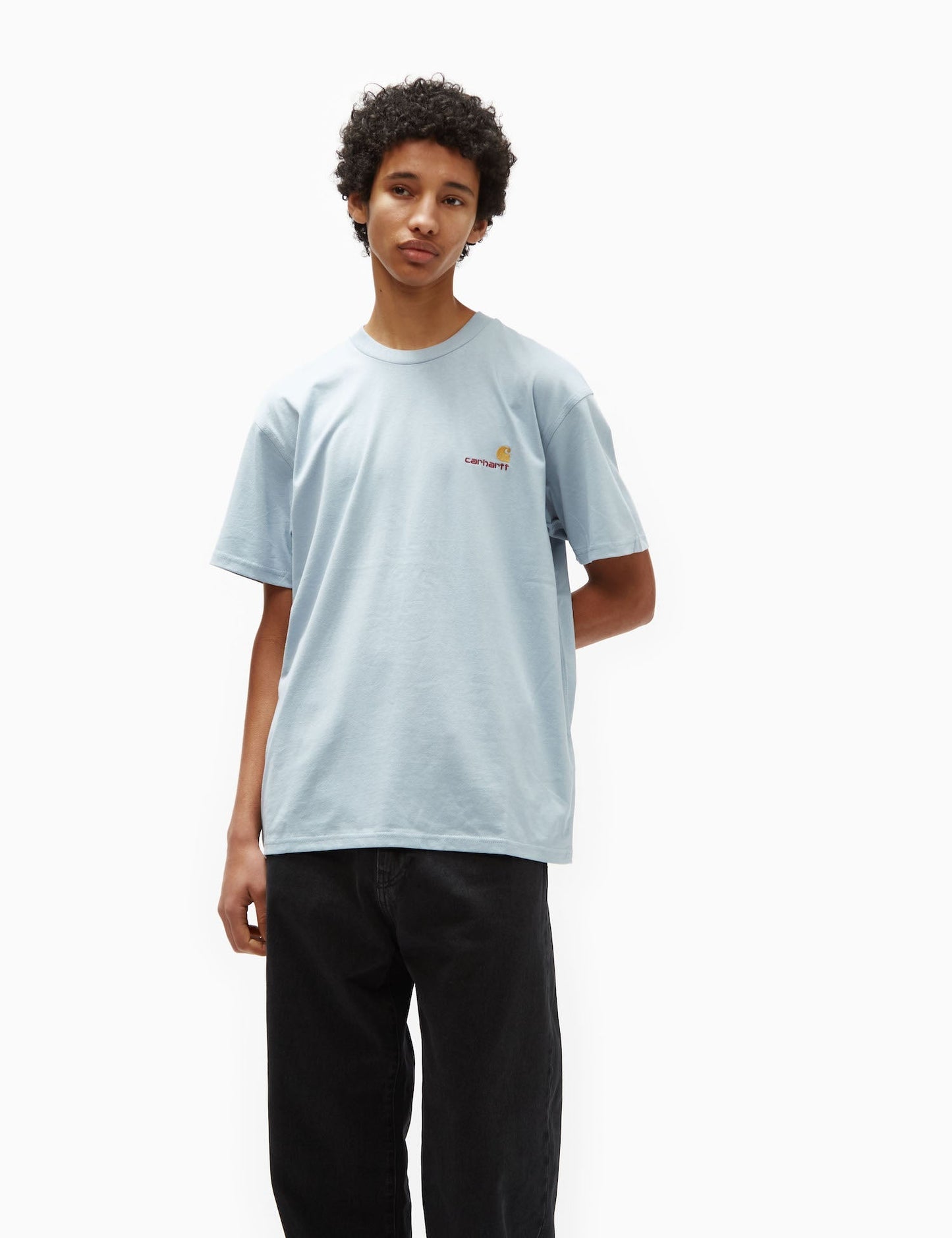 T-Shirt American Script (Loose Fit) - Frosted Blue