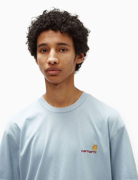 T-Shirt American Script (Loose Fit) - Frosted Blue