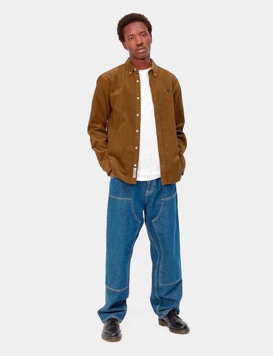 Chemise Madison en velours côtelé - Hamilton Brown/Black