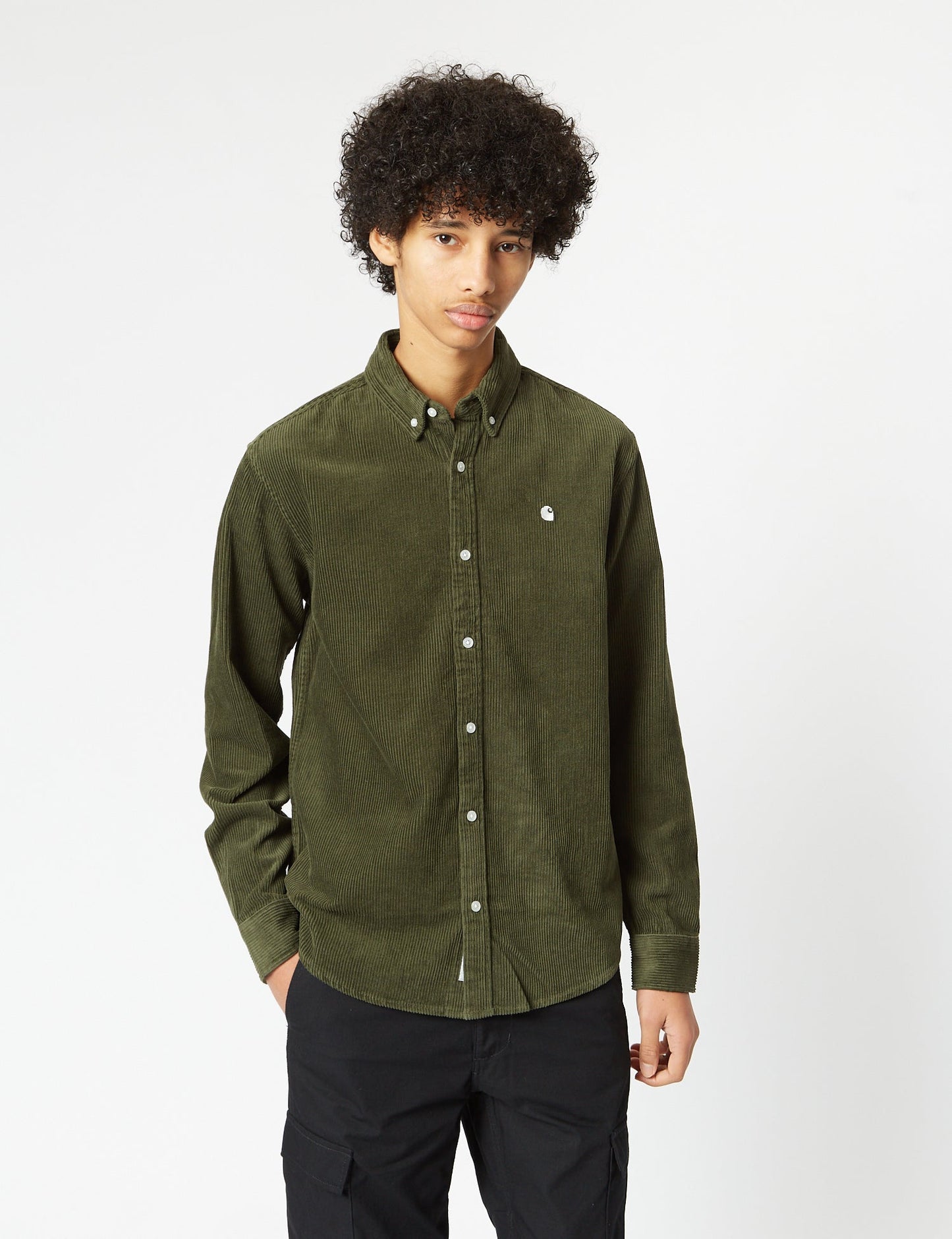 Chemise Madison (Fine Corde) - Vert Yucca/Blanc