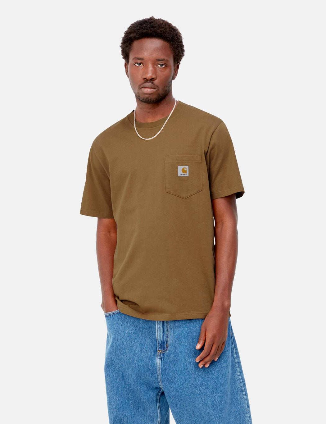 Taschen-T-Shirt – Gletscherblau