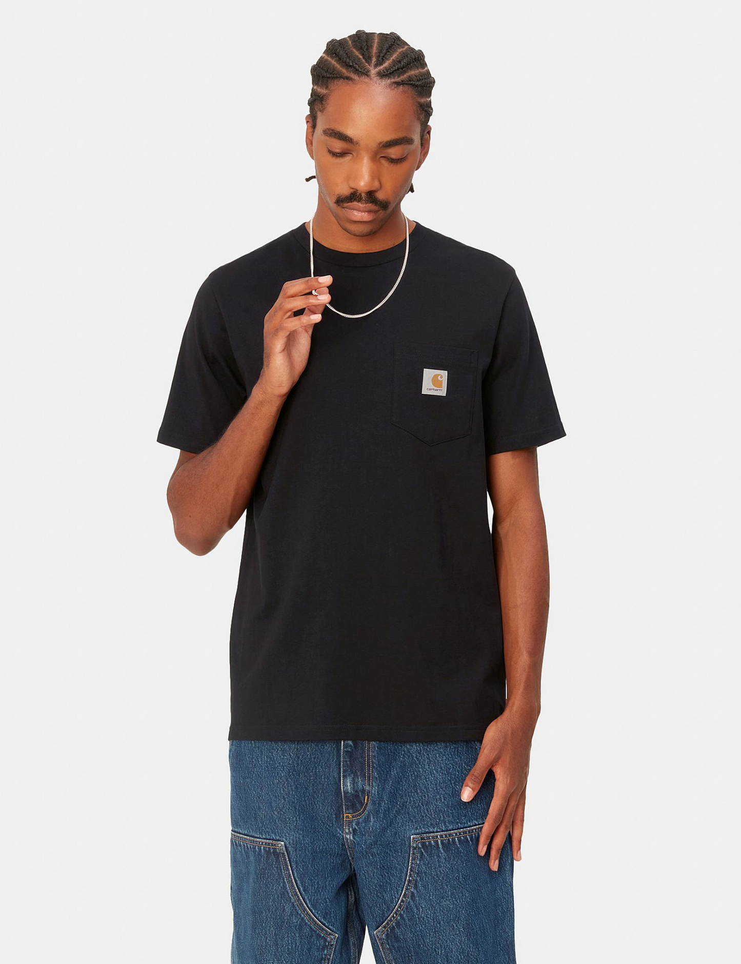 Taschen-T-Shirt – Schwarz