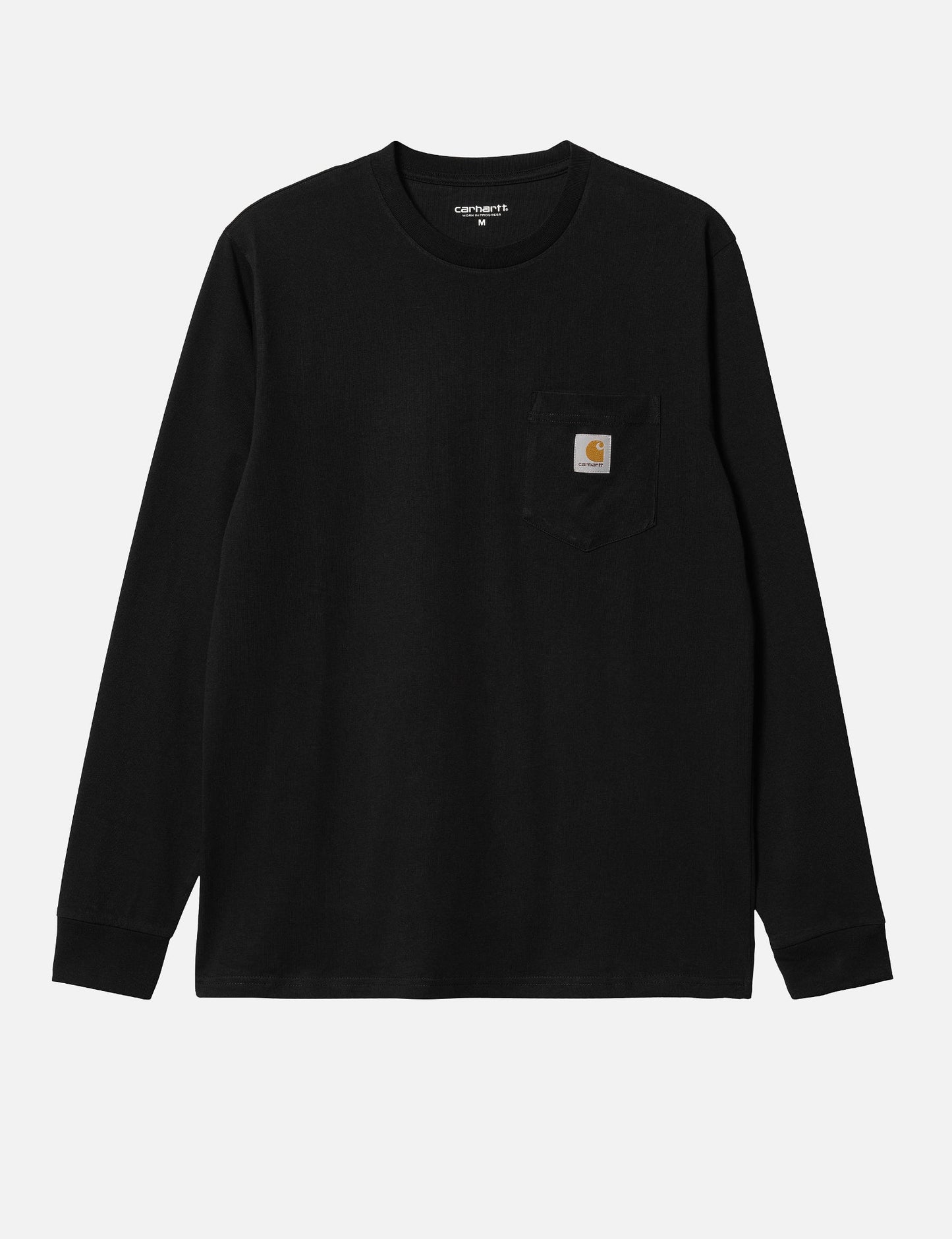 Taschen Langarm T-Shirt - Schwarz