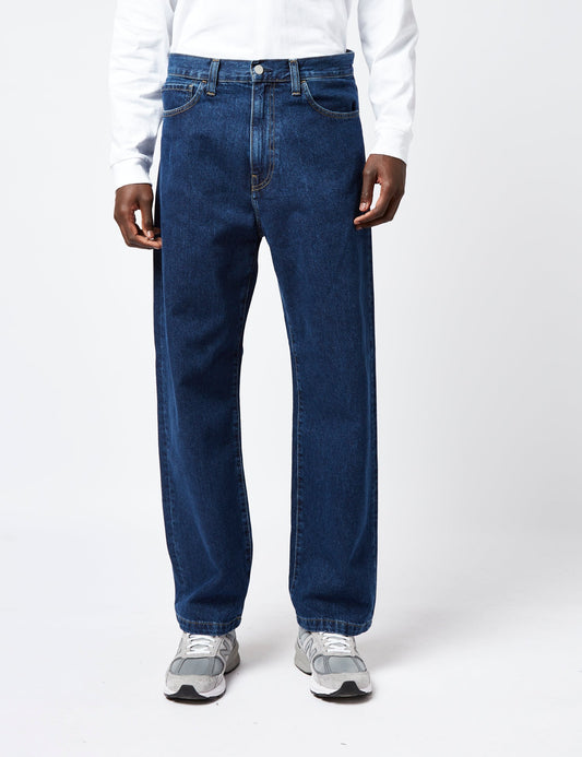 Pantalon Landon (coupe ample fuselée) - Bleu délavé