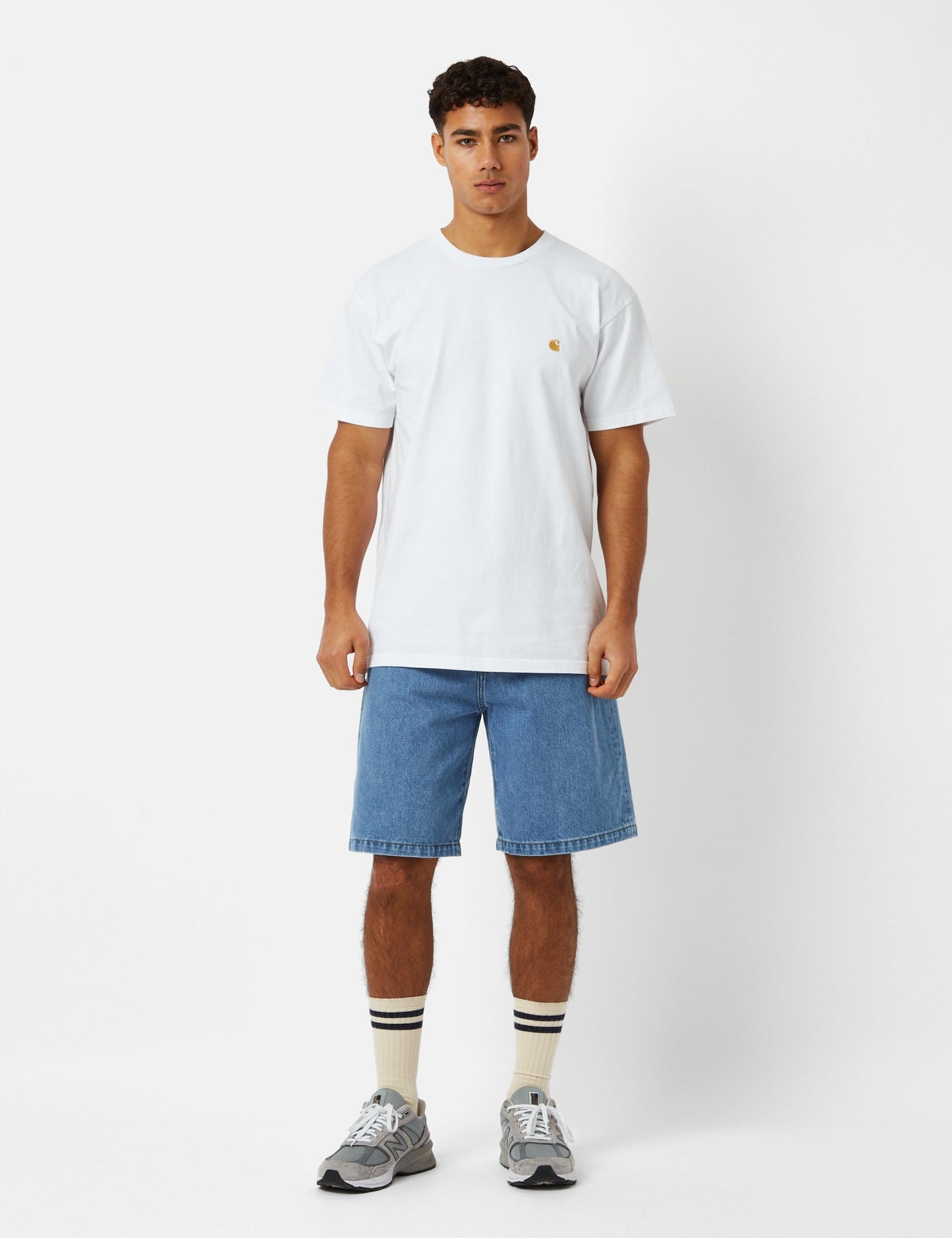 Landon Shorts (Locker geschnitten) – Blue Heavy Stone Wash
