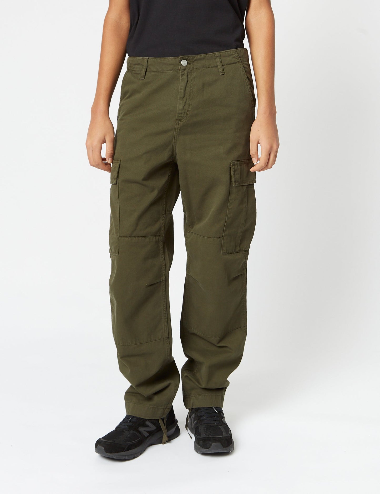 Pantalon cargo classique (sergé de coton Moraga) - Vert Végétal