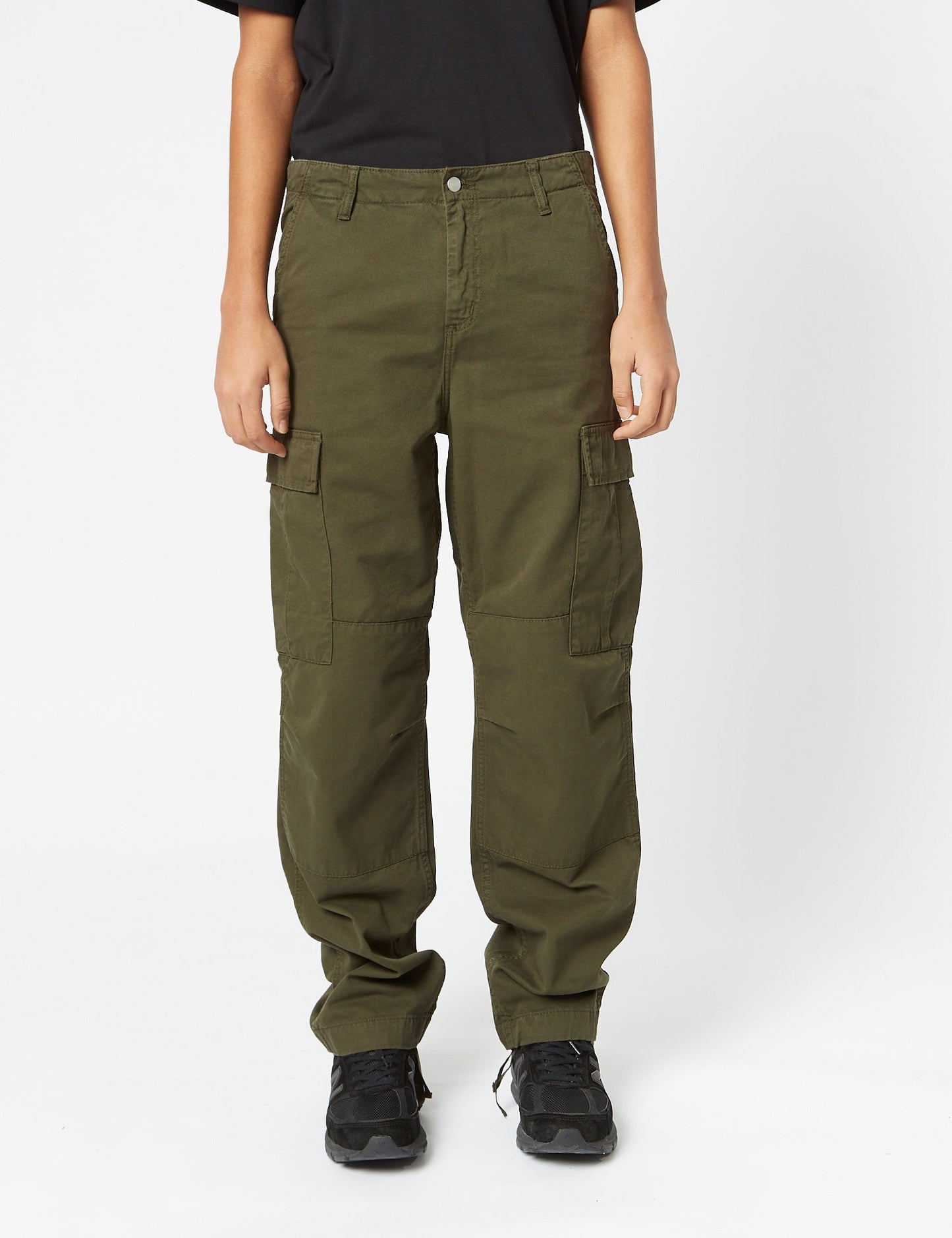 Pantalon cargo classique (sergé de coton Moraga) - Vert Végétal