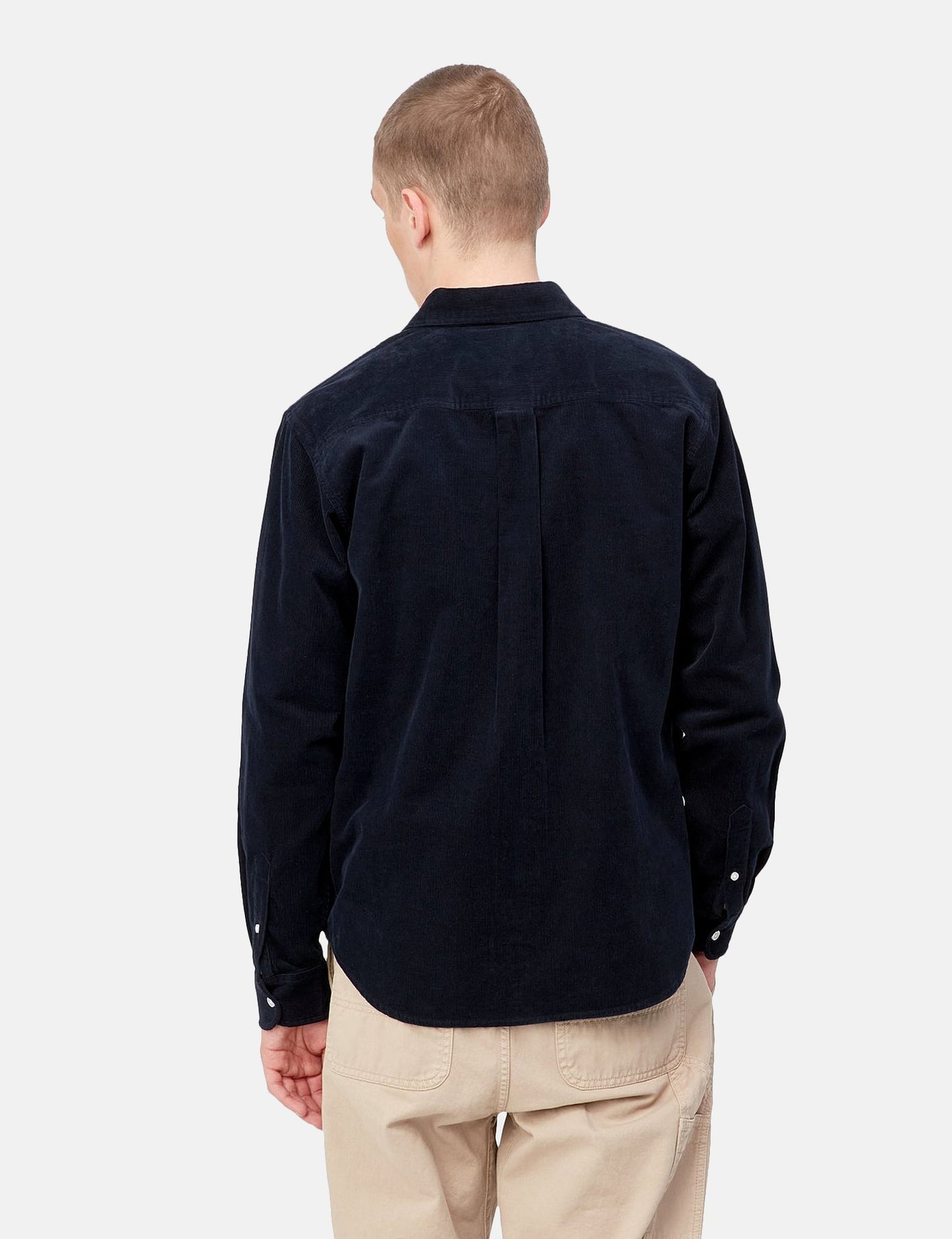Madison Hemd (Feincord) - Dunkel Marineblau/Weiß