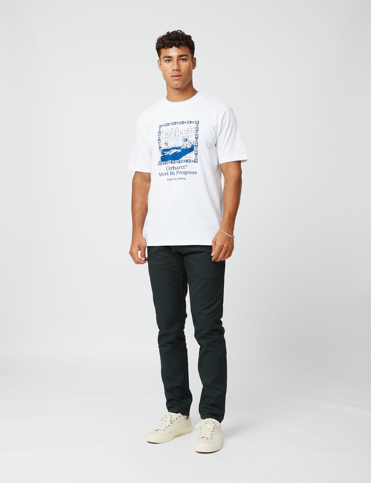 Dampfwalzen-T-Shirt – Weiß