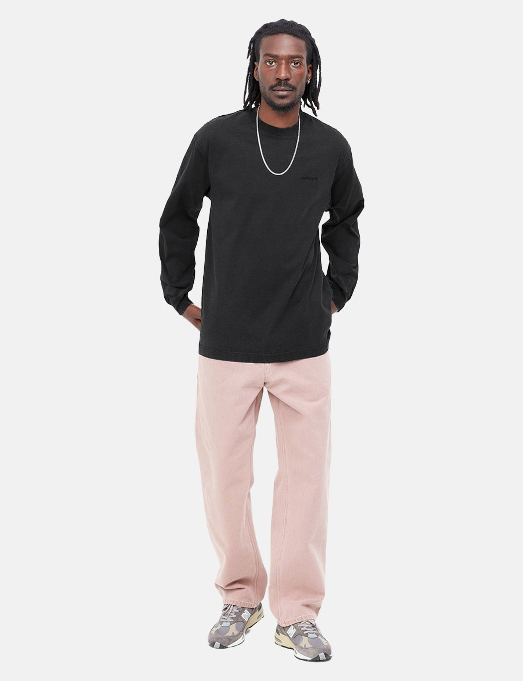 Marfa Langarm-T-Shirt – Schwarz
