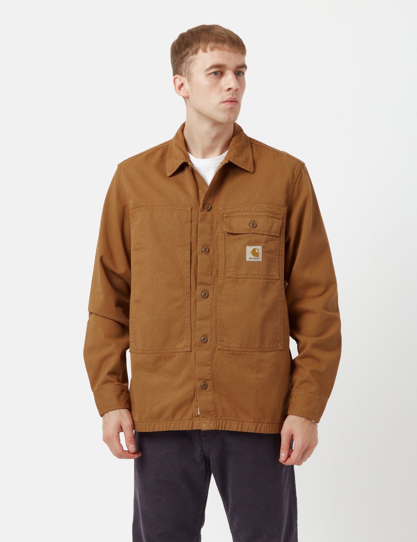 Charter Langarmhemd – Jasper Camel