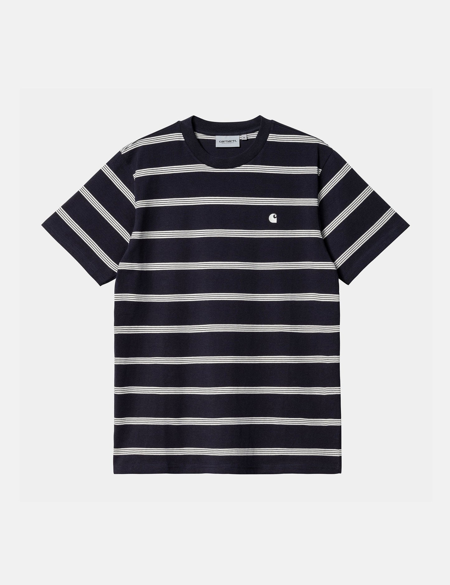 Glover Streifen-T-Shirt – Dunkelblau/Wachs/Wachs