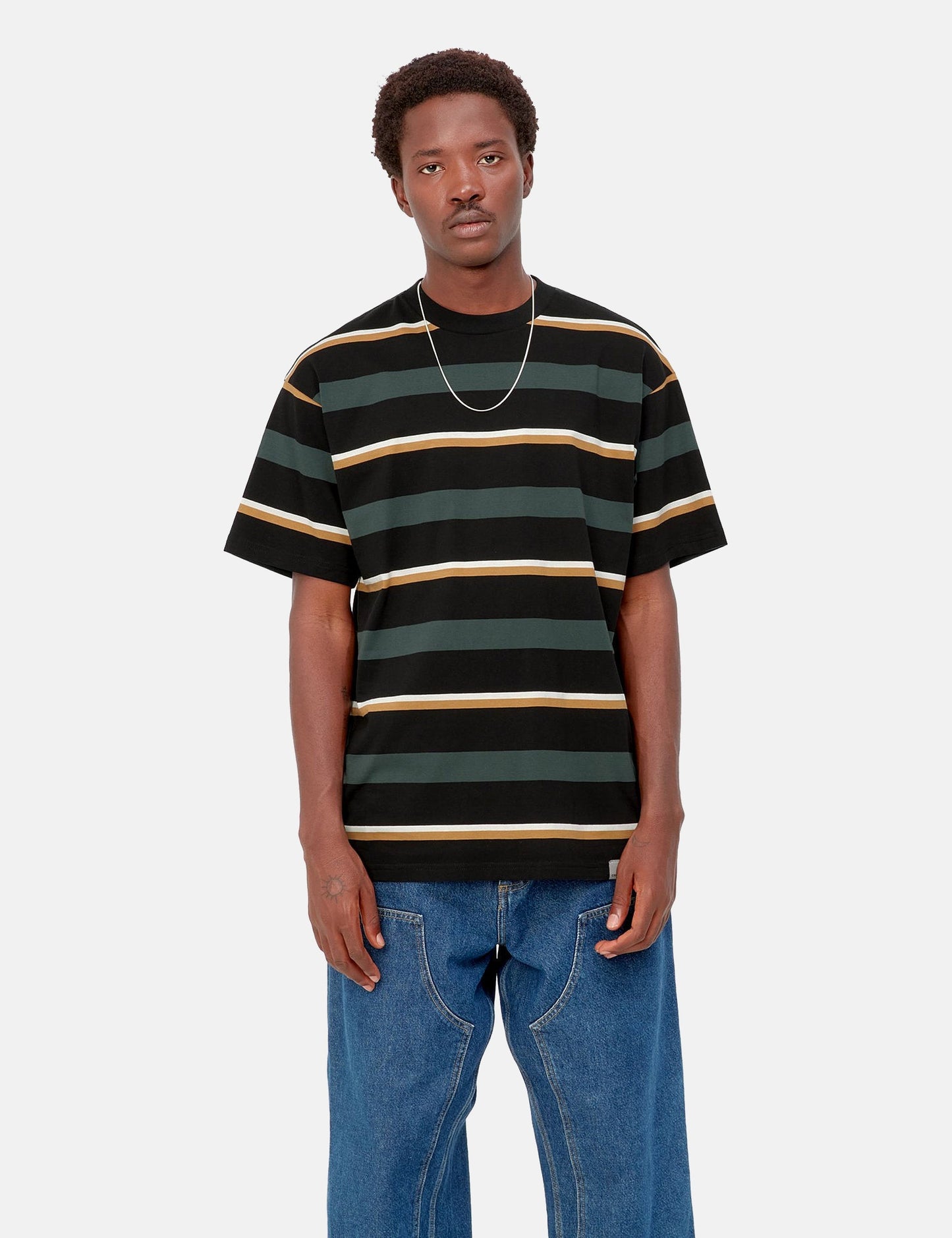 T-shirt Bowman à rayures - Vert genévrier