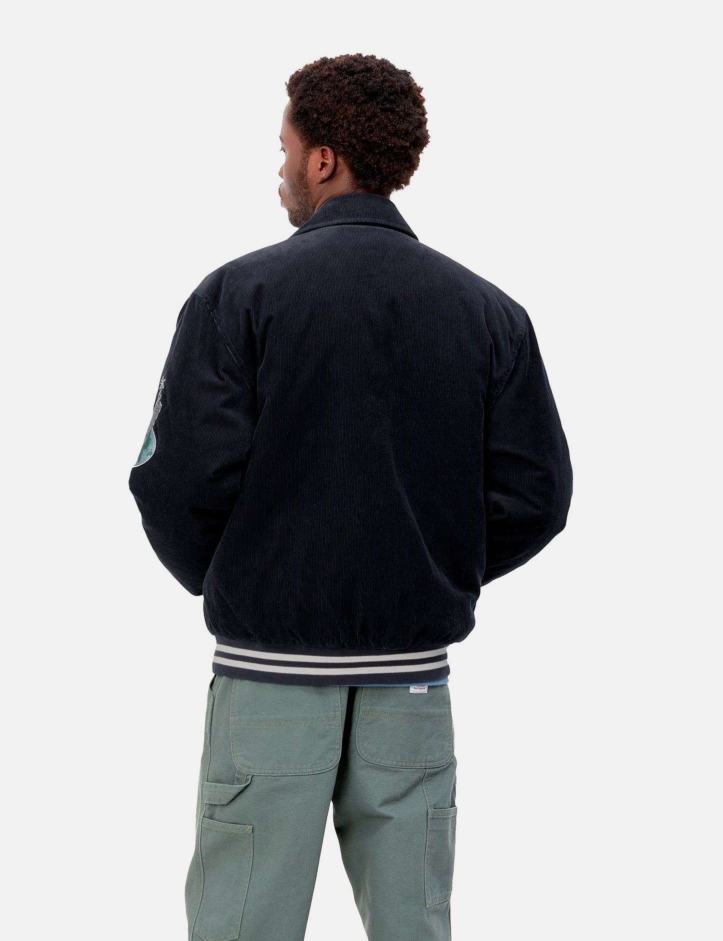 Collegejacke - Dunkles Marineblau/Wachs