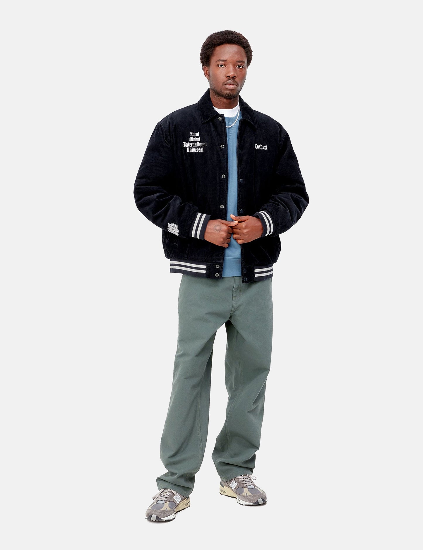 Collegejacke - Dunkles Marineblau/Wachs