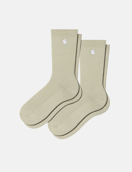 Madison Pack Socken (2er-Pack) – Weiß/Schwarz