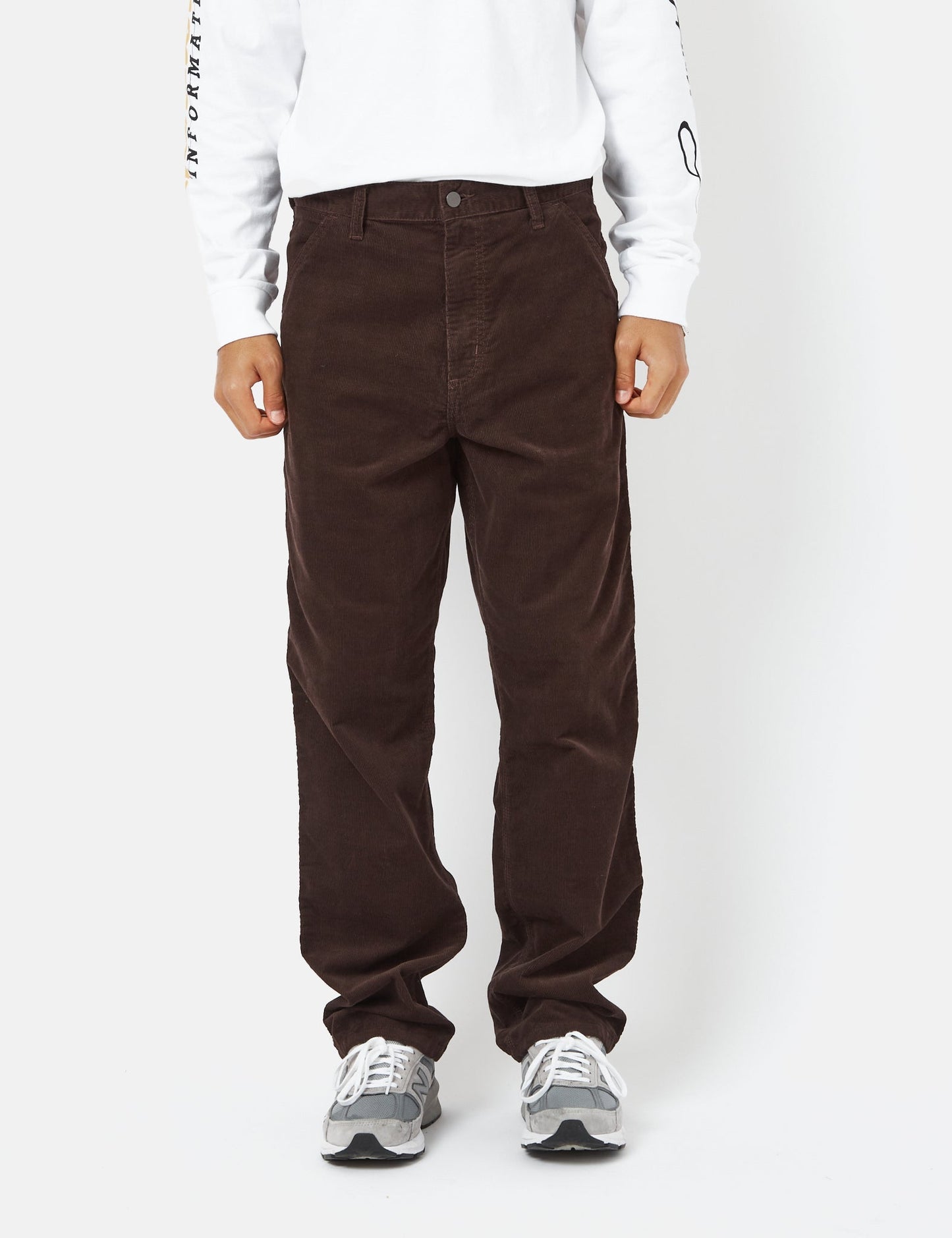 Pantalon simple jambe (Côtelé) - Marron Terre d'Ombre Foncée