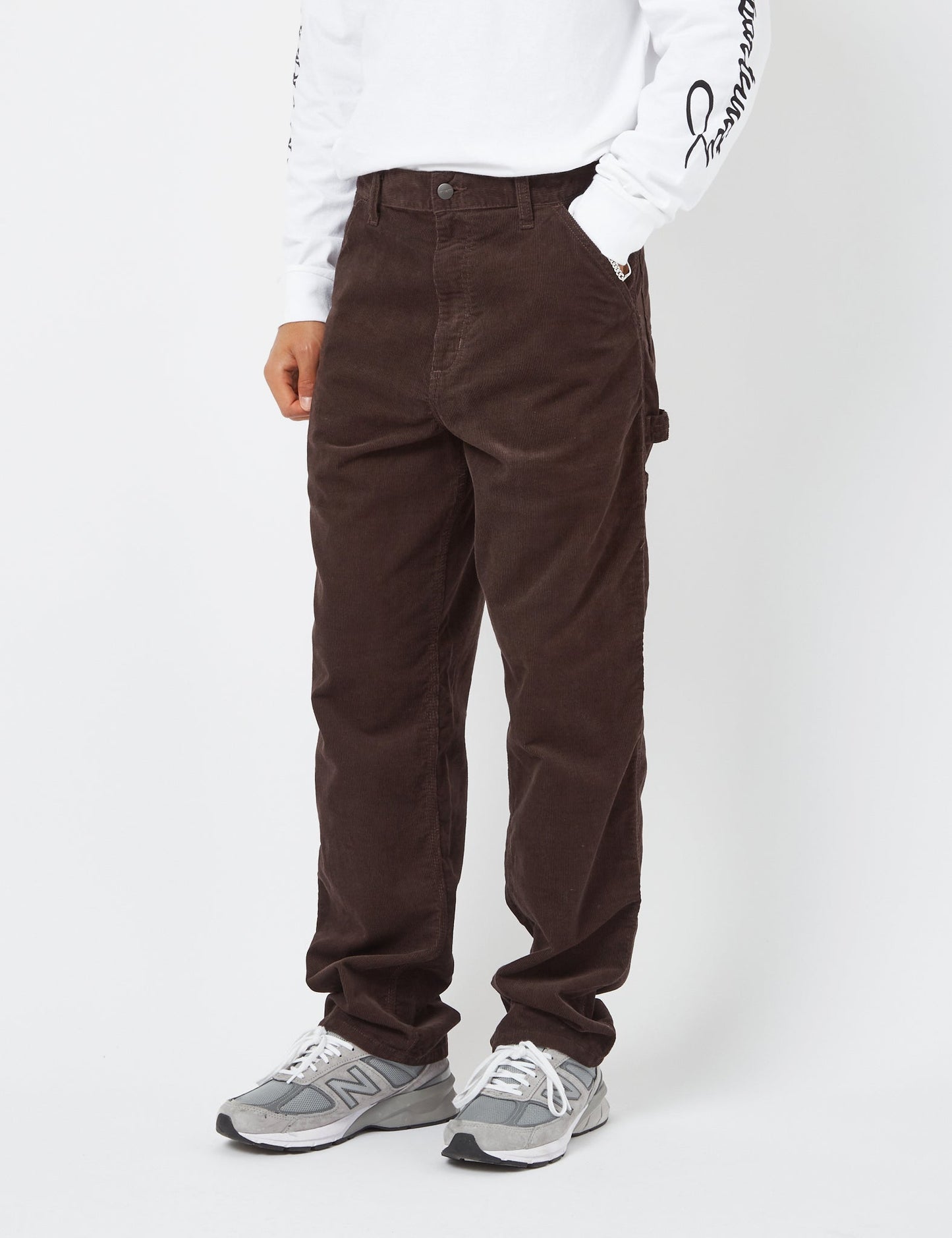 Pantalon simple jambe (Côtelé) - Marron Terre d'Ombre Foncée