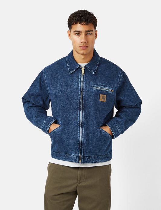 Blouson motard (Denim) - Bleu délavé
