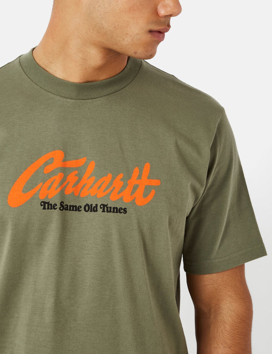 T-shirt Old Tunes (Bio) - Vert Dollar