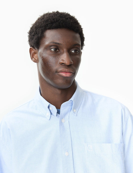 Hemd Braxton – Bleached Blue/Wax
