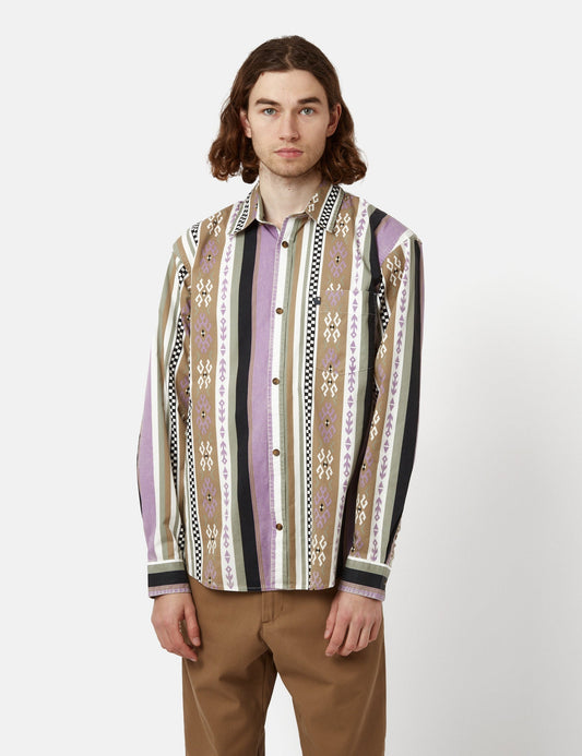 Chemise ample Coba Stripe - Violet Violanda/Gris Soot