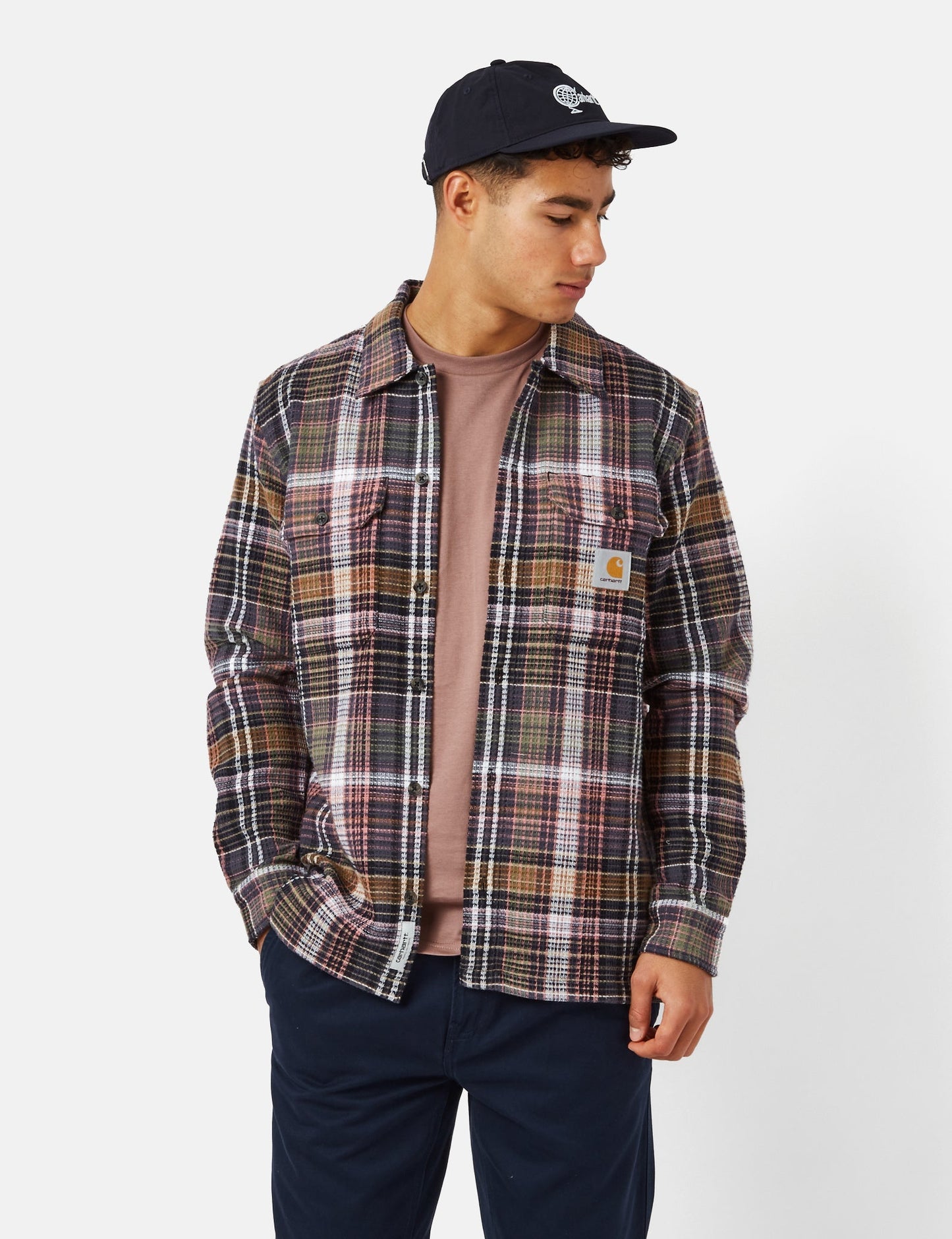 Chemise Valmon (coupe droite) - Valmon à carreaux/Marron Hamilton