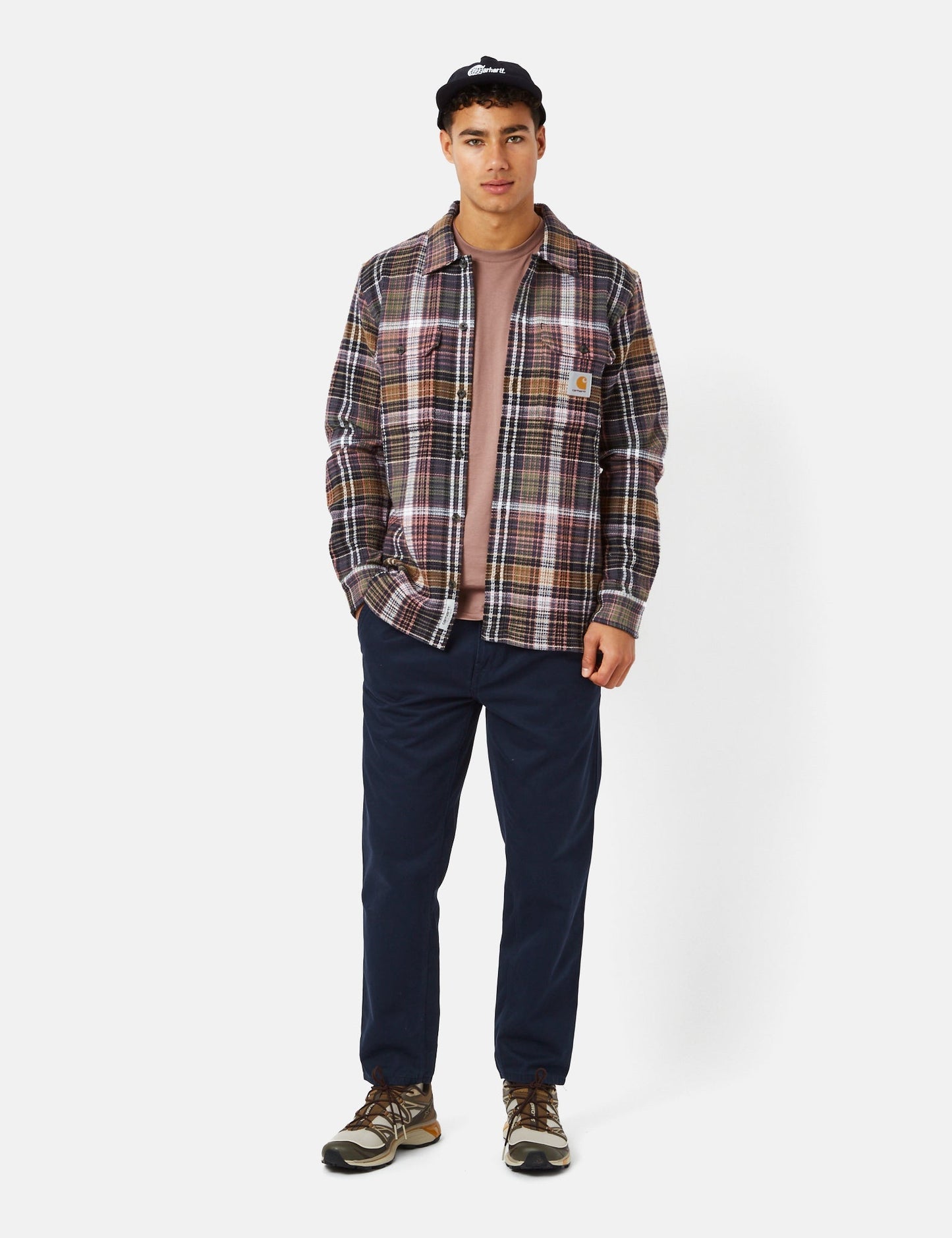 Chemise Valmon (coupe droite) - Valmon à carreaux/Marron Hamilton