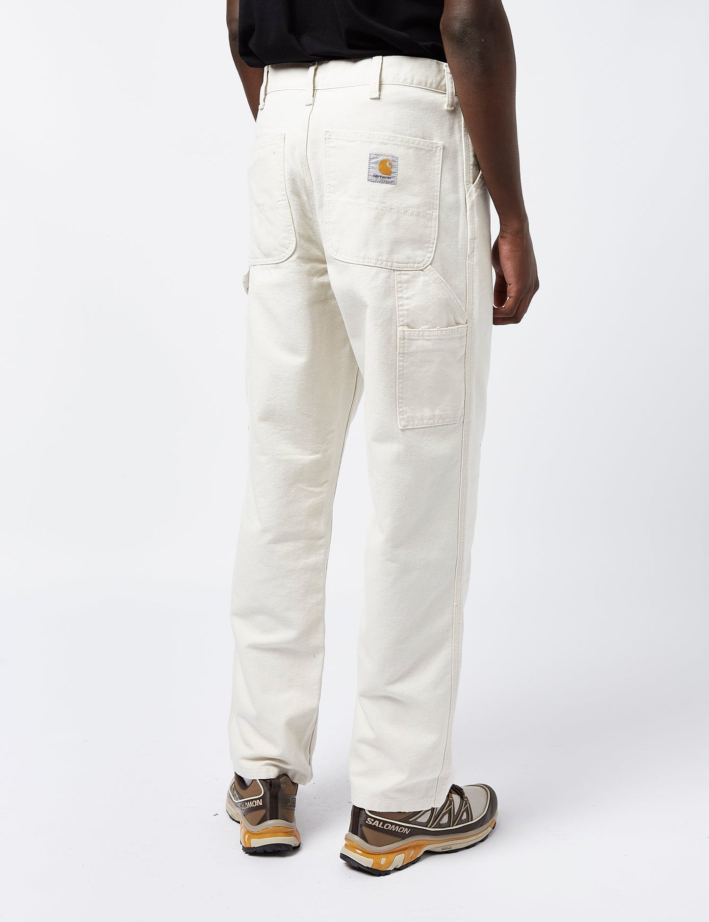 Pantalon à genouillère simple (biologique) - Blanc sel