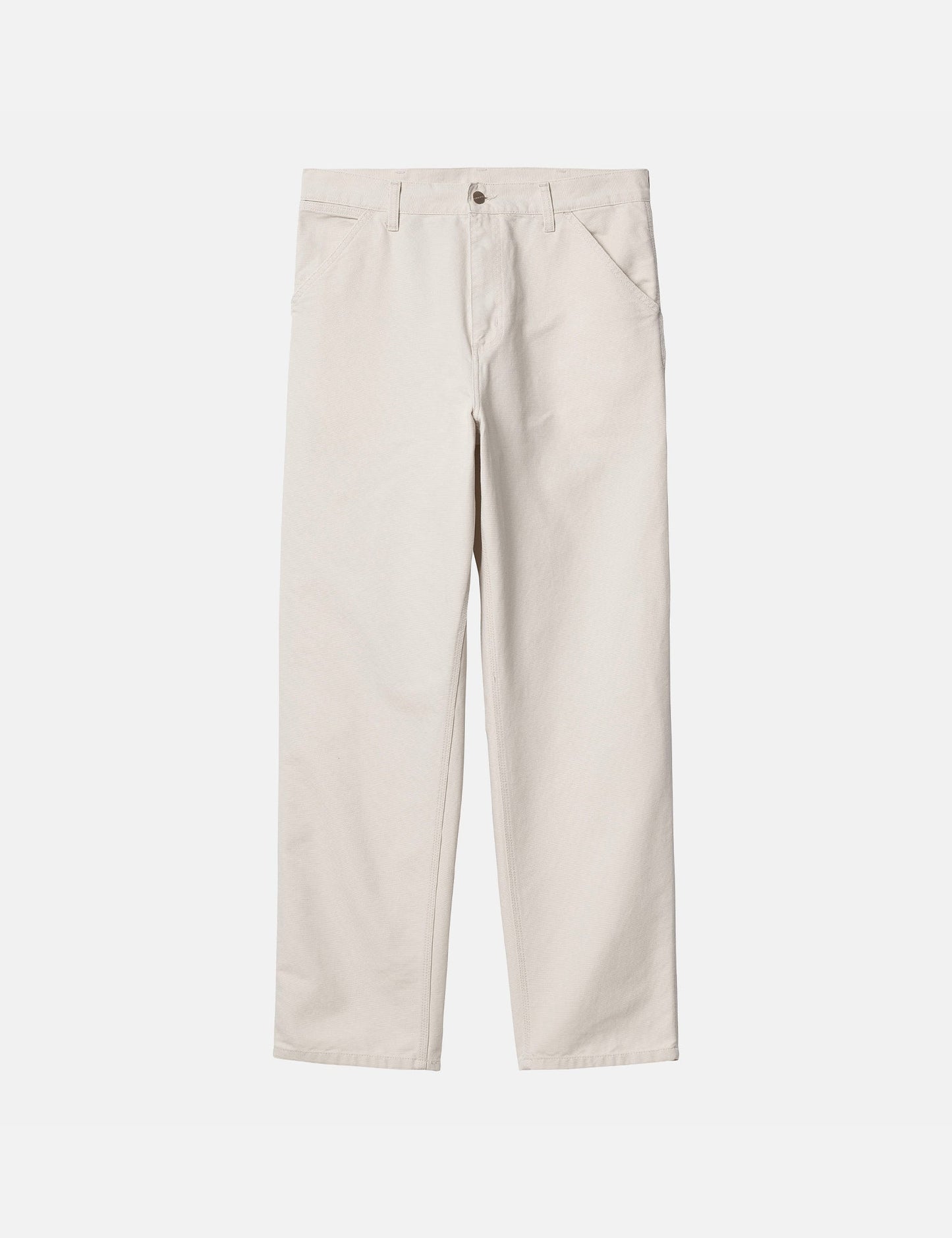 Pantalon à genouillère simple (biologique) - Blanc sel