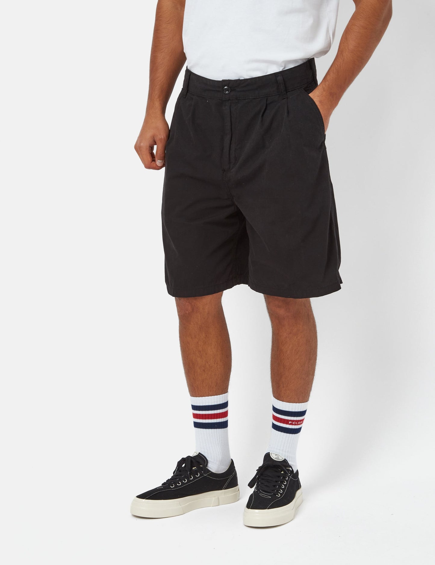 Colston Shorts (locker geschnitten) – Schwarze Stone Washed