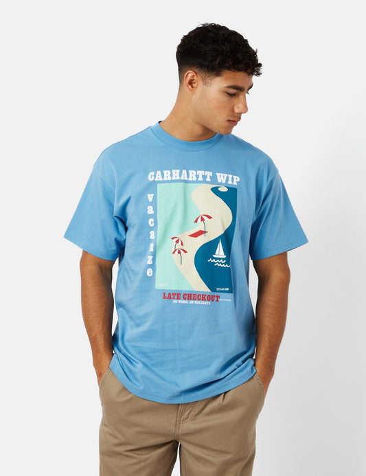 T-shirt Vacanze (biologique) - Bleu Piscine