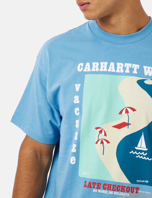 T-shirt Vacanze (biologique) - Bleu Piscine