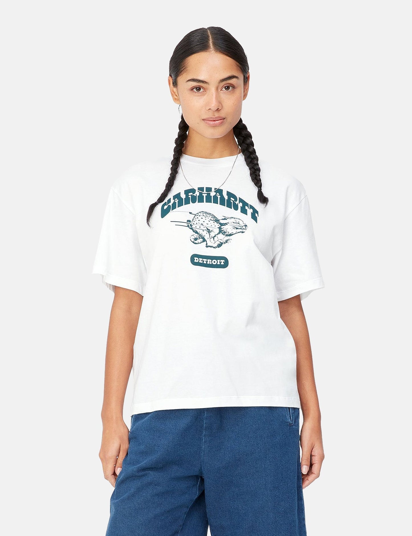 T-shirt Wildcat ample pour femme - Blanc