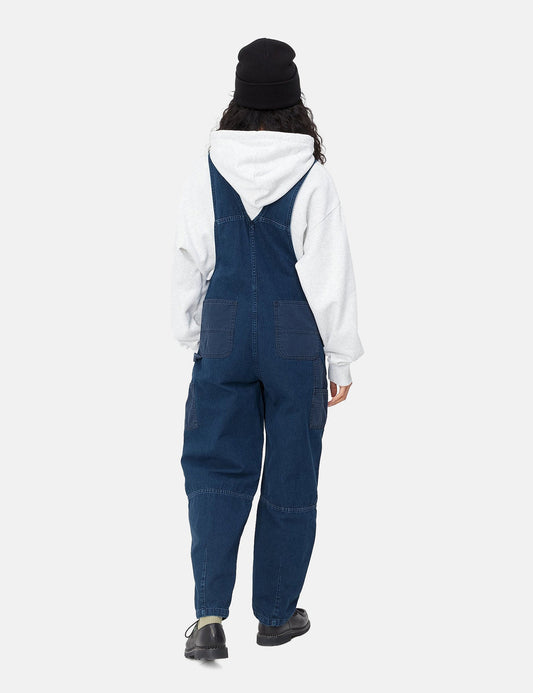 Salopette Alma en denim (coupe ample) pour femme - Délavé bleu