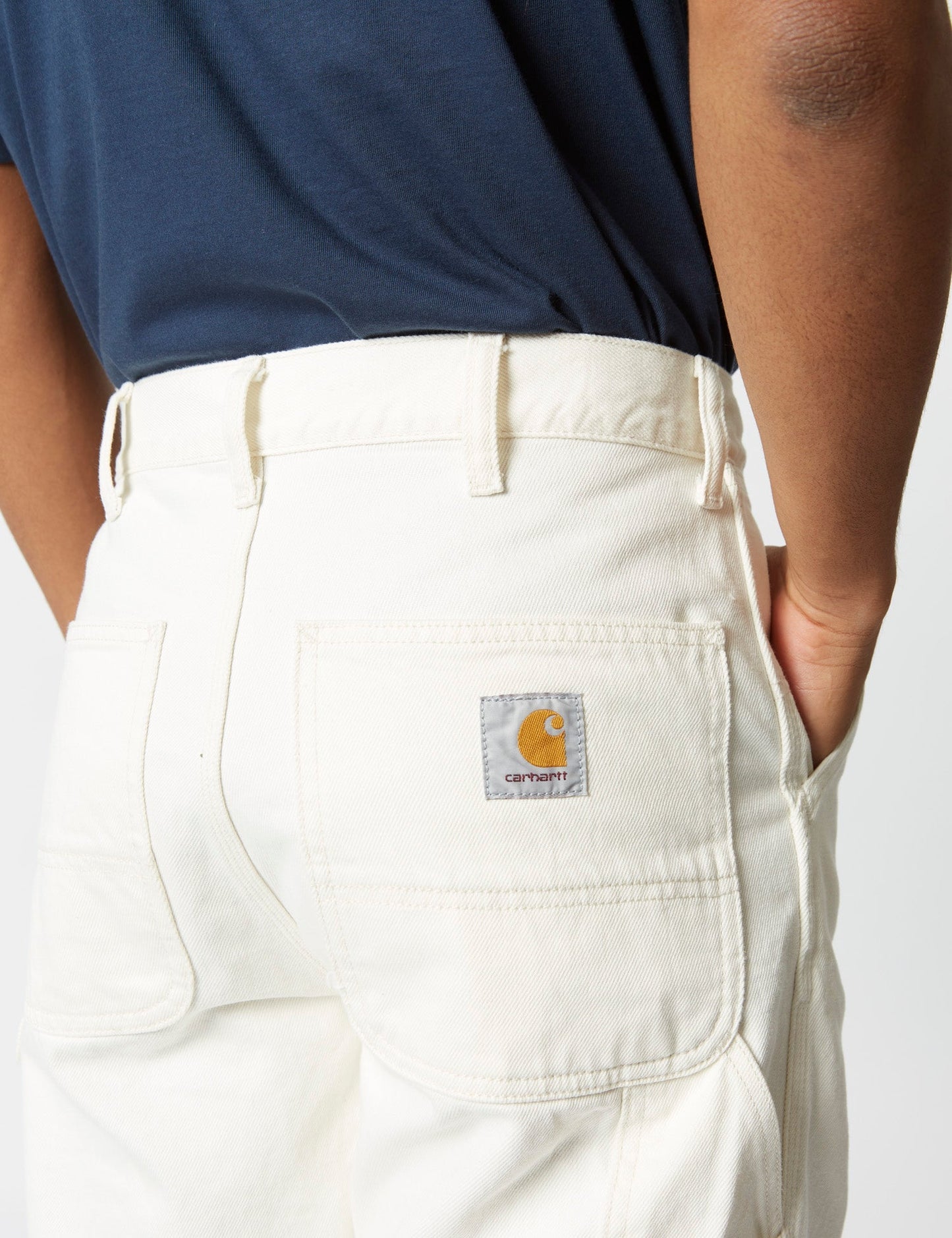 Pantalon coupe droite (denim) - Blanc