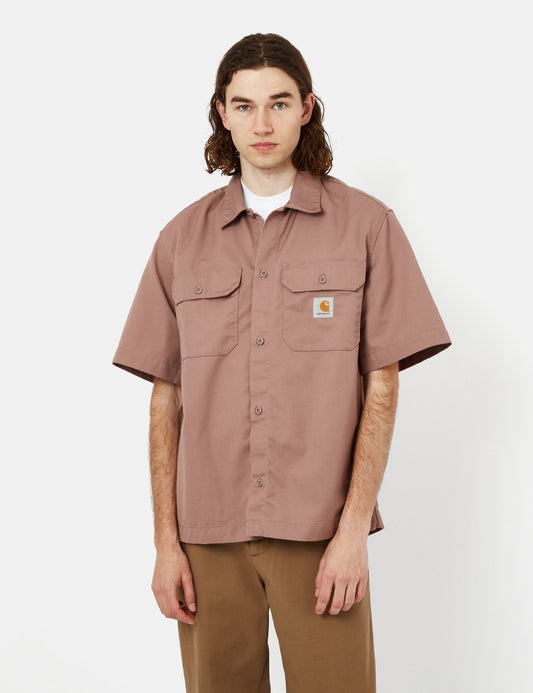 T-shirt artisanal (ample) - Rouge lupin