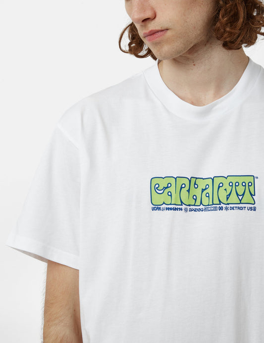 T-shirt Heat Script (Bio) - Blanc