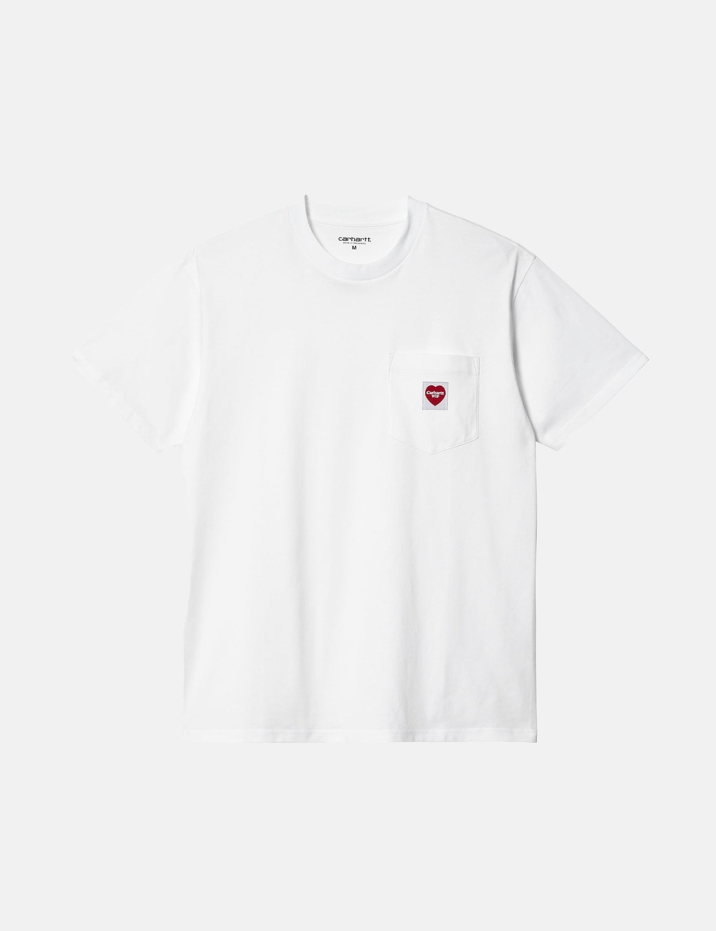 T-shirt Cœur de poche (ample) - Blanc