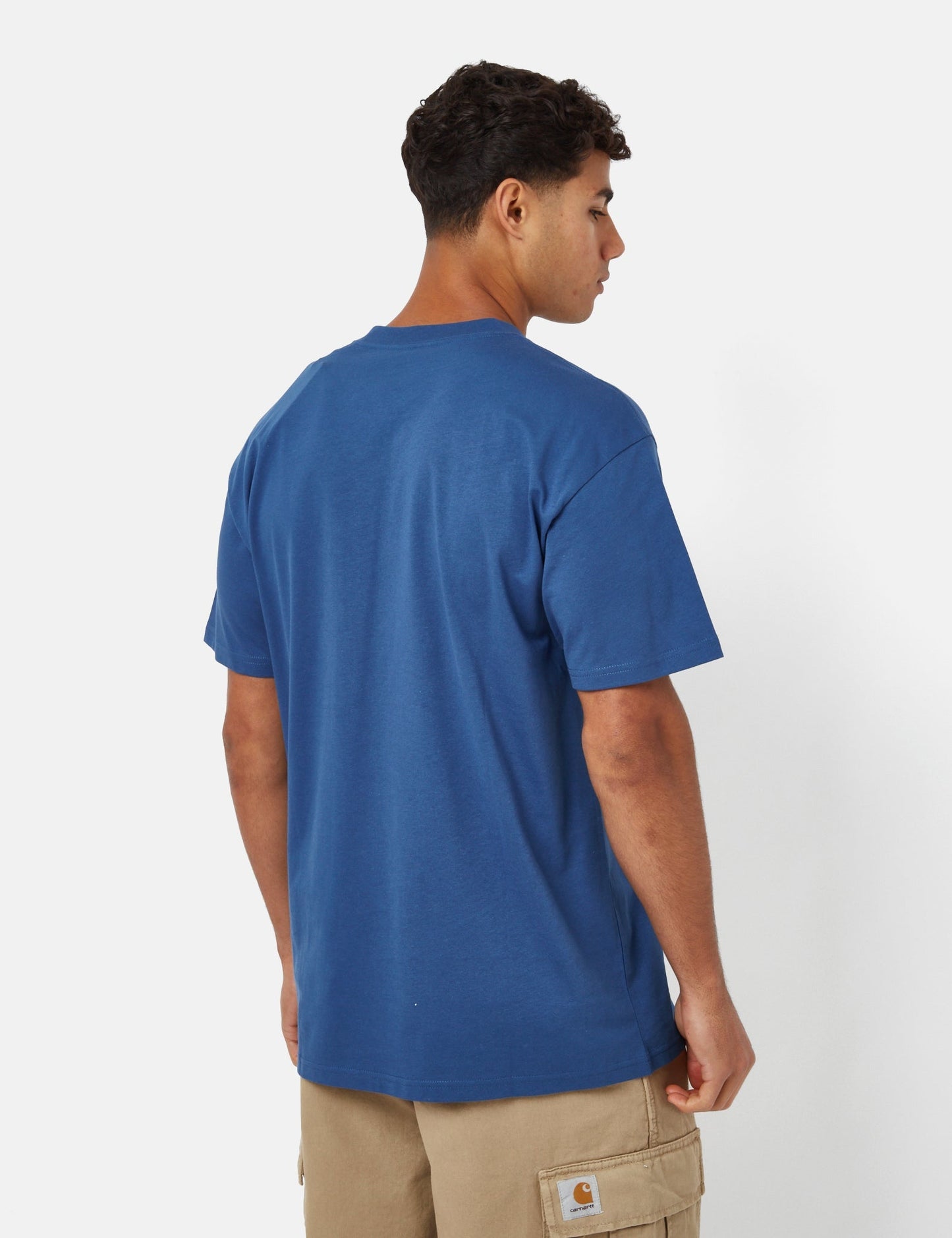 Taschen-Herz-T-Shirt (locker geschnitten) – Liberty Blue