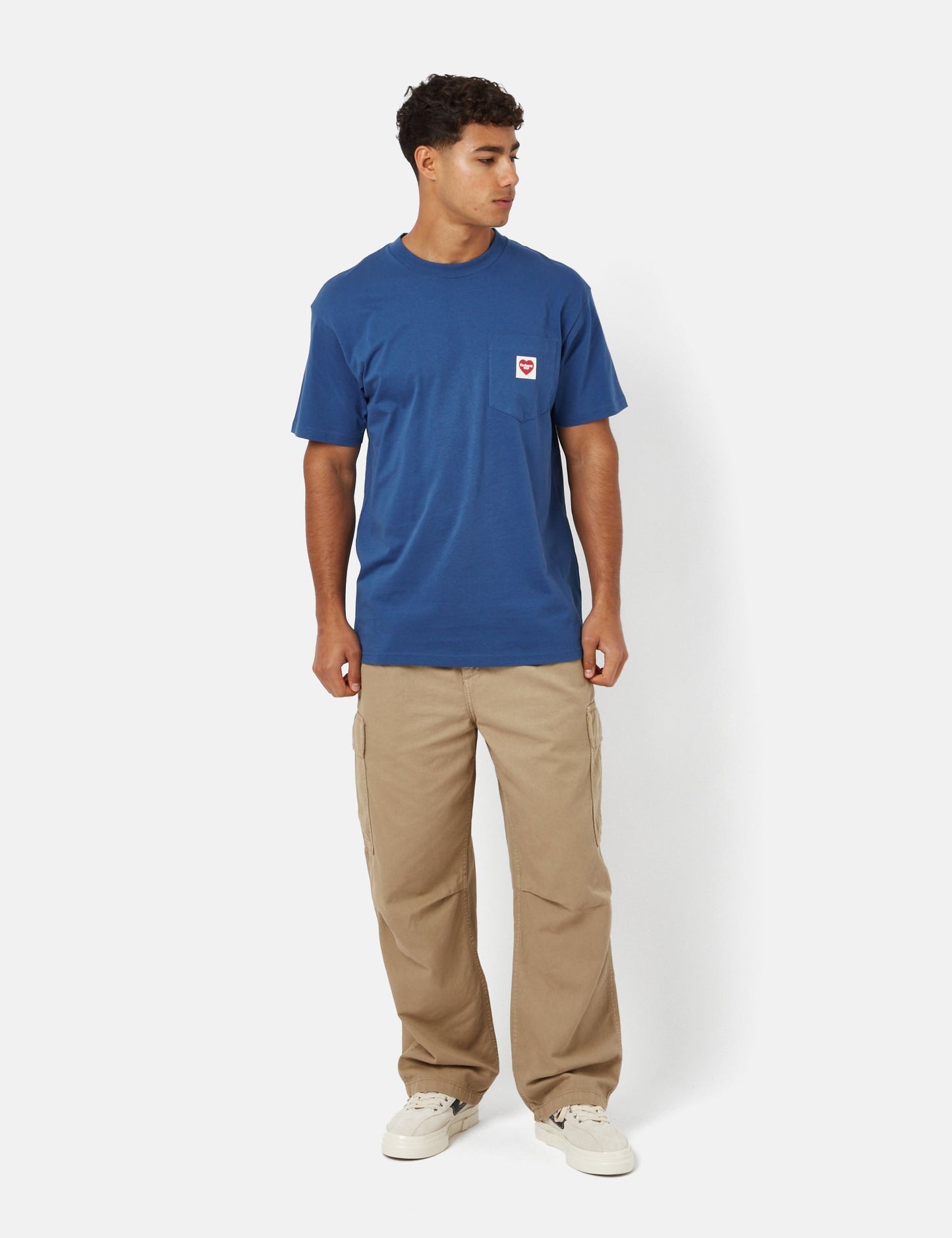 Taschen-Herz-T-Shirt (locker geschnitten) – Liberty Blue