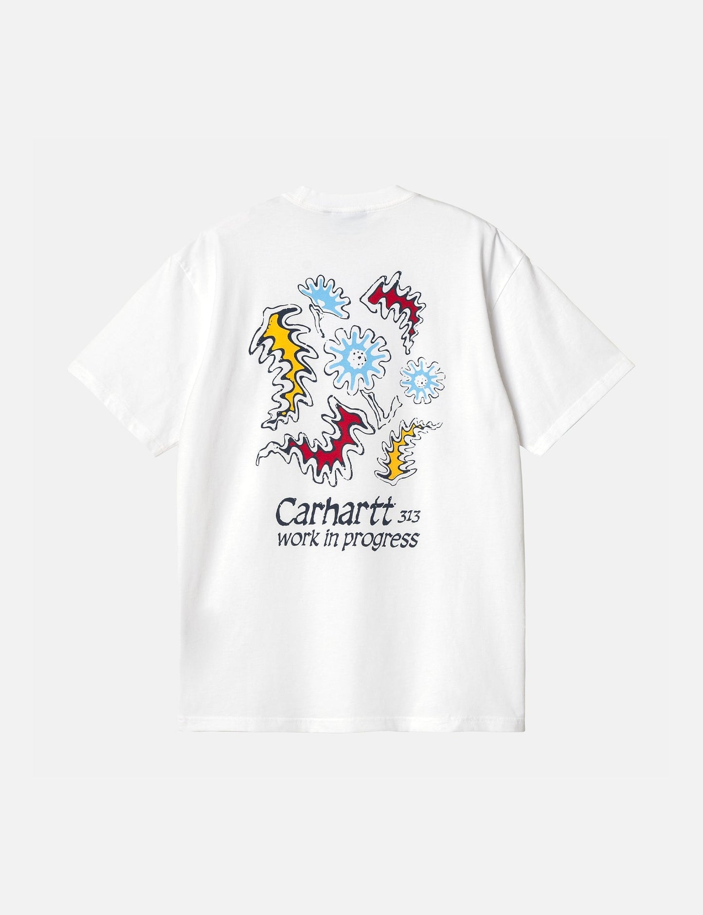 Splash T-Shirt (locker geschnitten) – Heavy Stone Wash Weiß