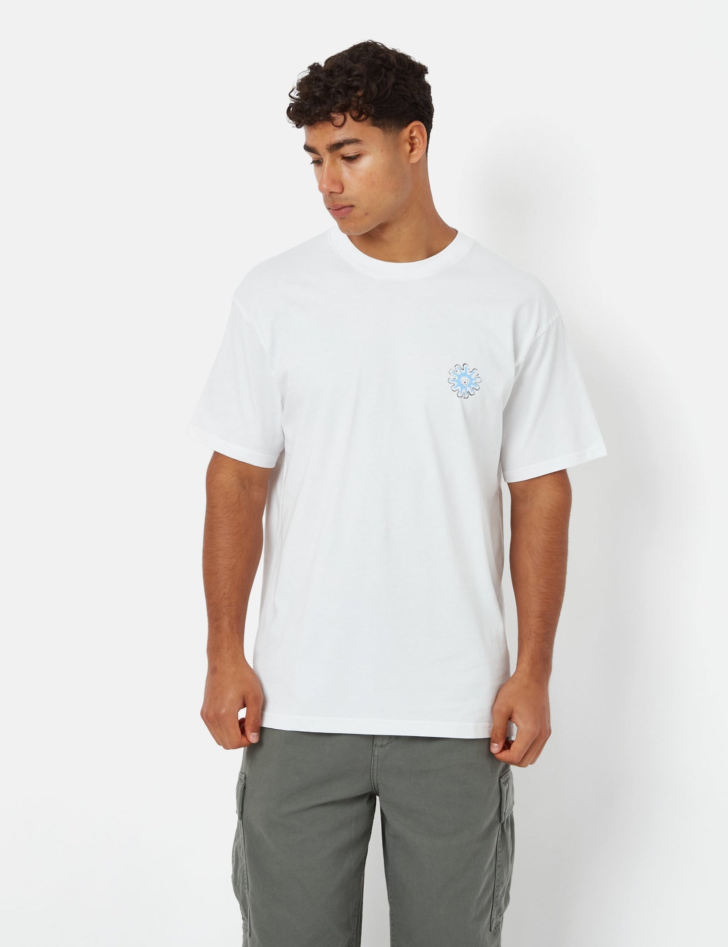 Splash T-Shirt (locker geschnitten) – Heavy Stone Wash Weiß