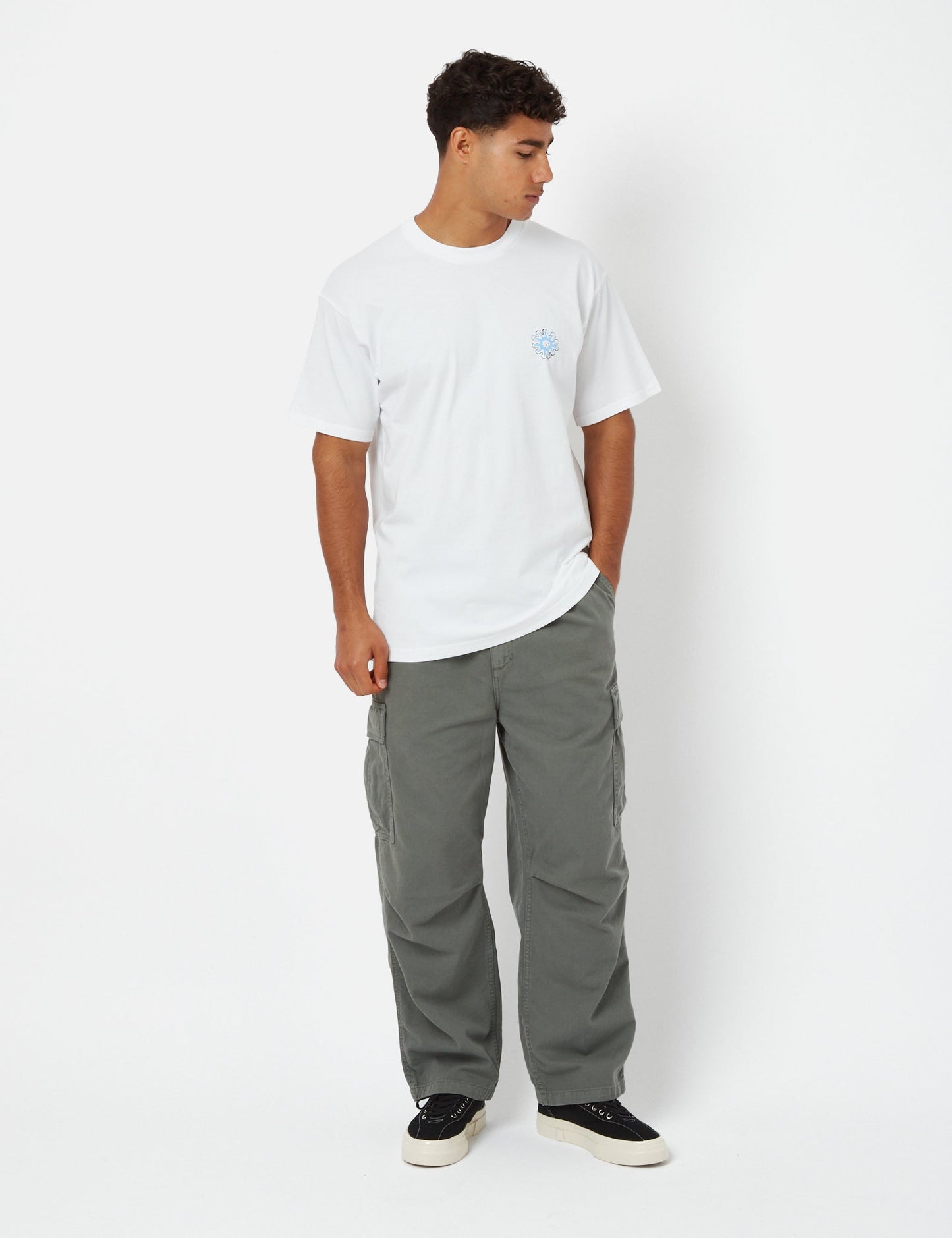 Splash T-Shirt (locker geschnitten) – Heavy Stone Wash Weiß
