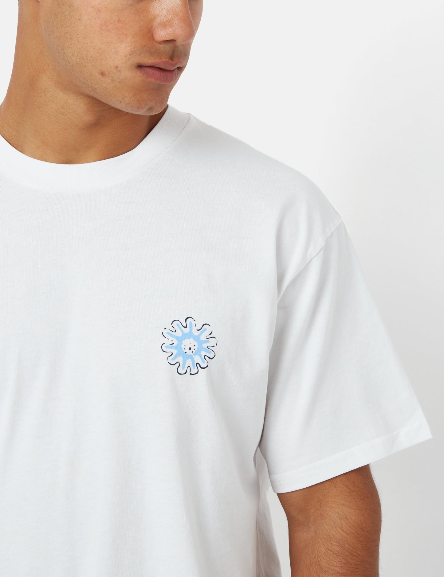 Splash T-Shirt (locker geschnitten) – Heavy Stone Wash Weiß
