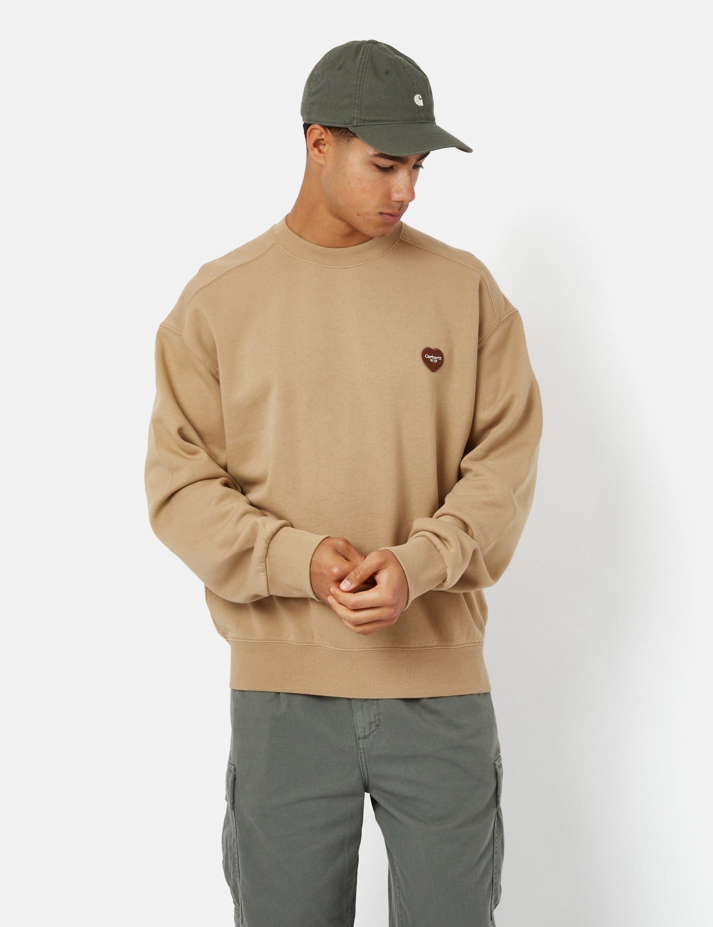 Herz-Patch-Sweatshirt – Schwarz