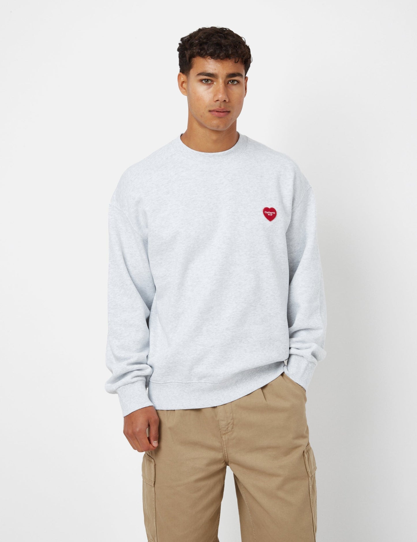 Herz-Patch-Sweatshirt – Schwarz