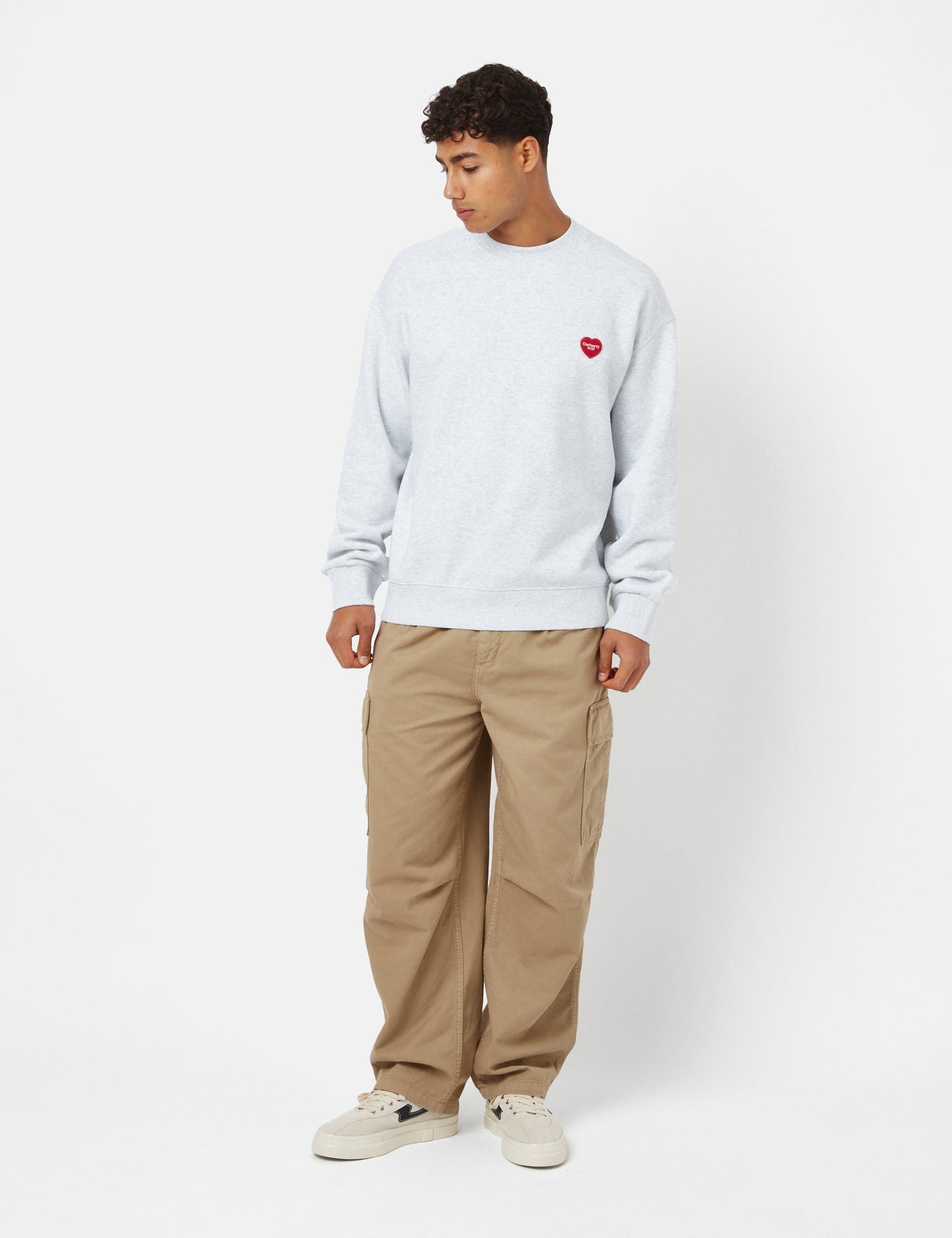 Sweat-shirt Cœur - Gris chiné